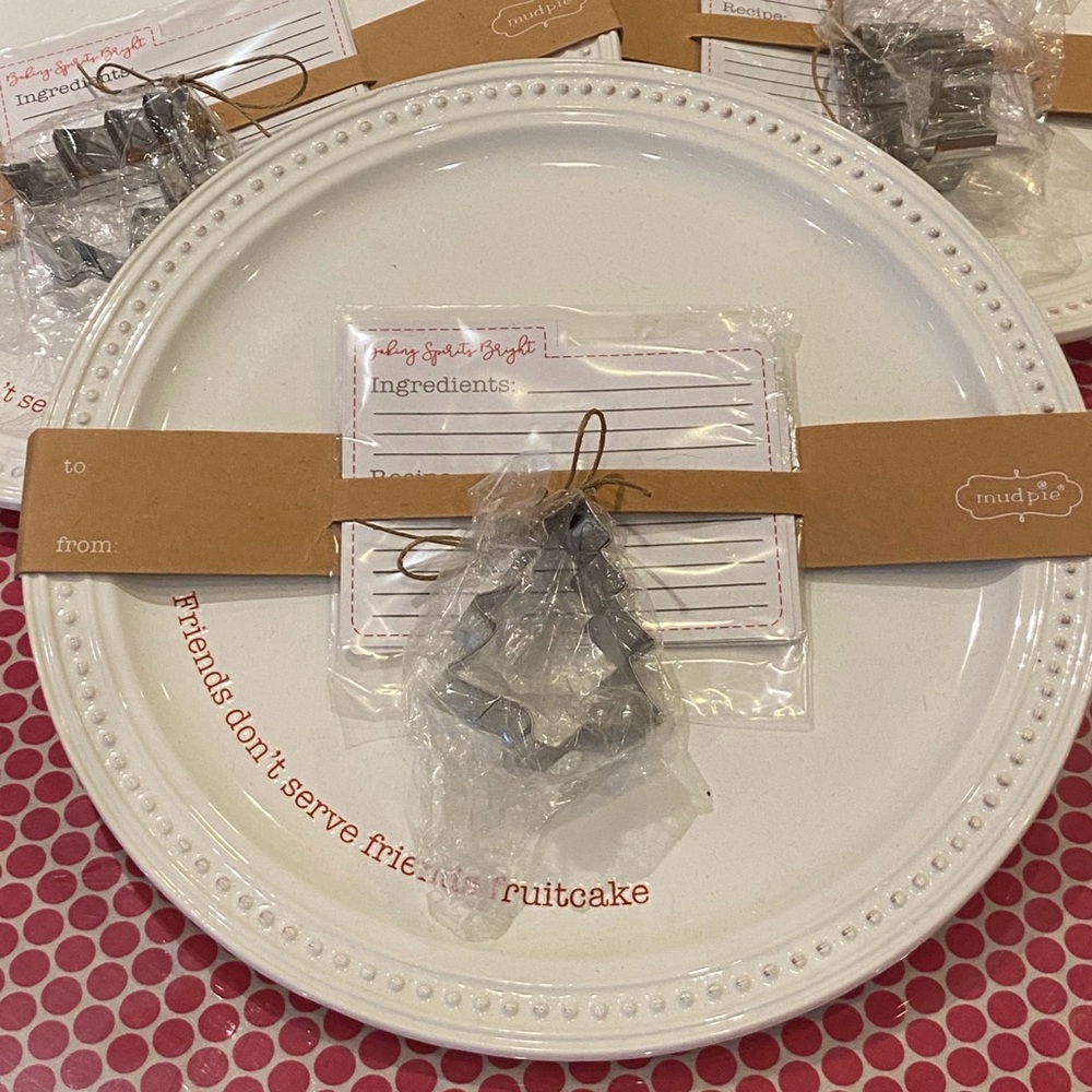 Holiday Platter with Tree Cookie Cutter